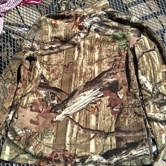 Women's Mossy Oak camo fleece pullover sz M 8-10 - Picture 4 of 10